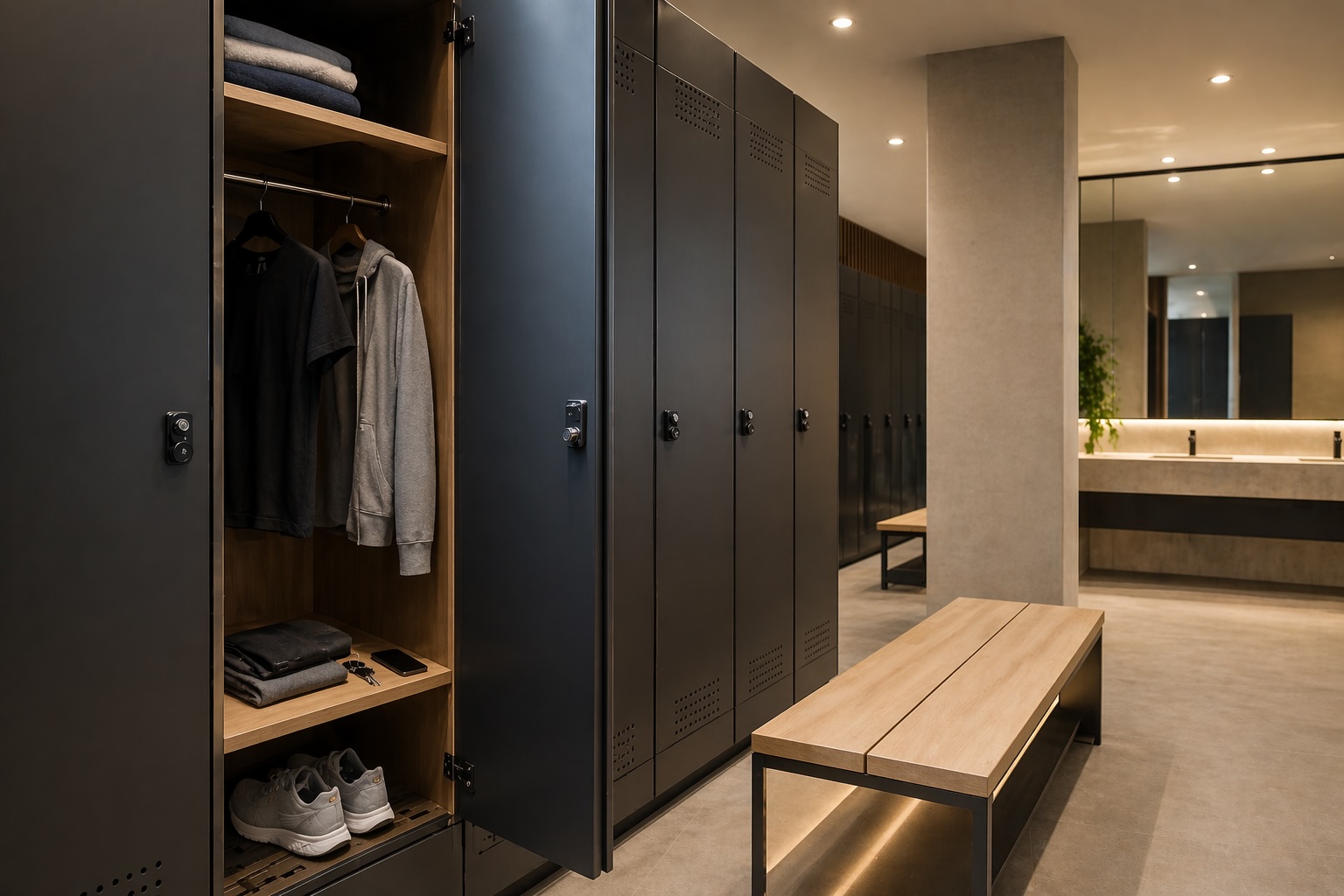 Fenolock - Lockers with dark finishes and contemporary design for premium spaces